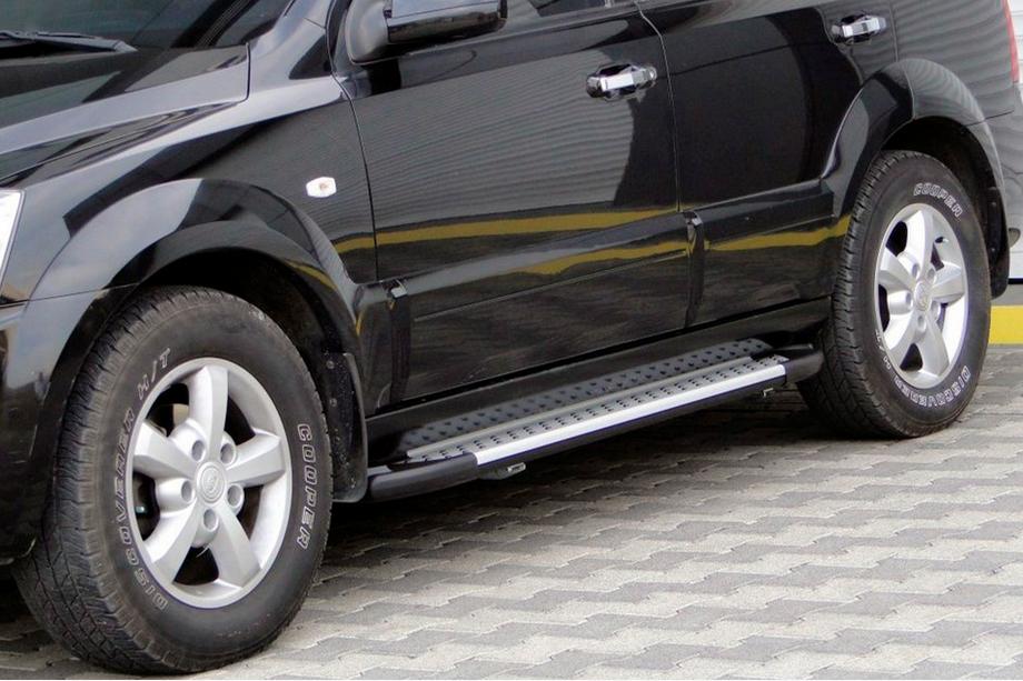 Kia Sorento I BL 2002-2009 Estribos Laterales Allmond Grey (2 uds., Aluminio) Image