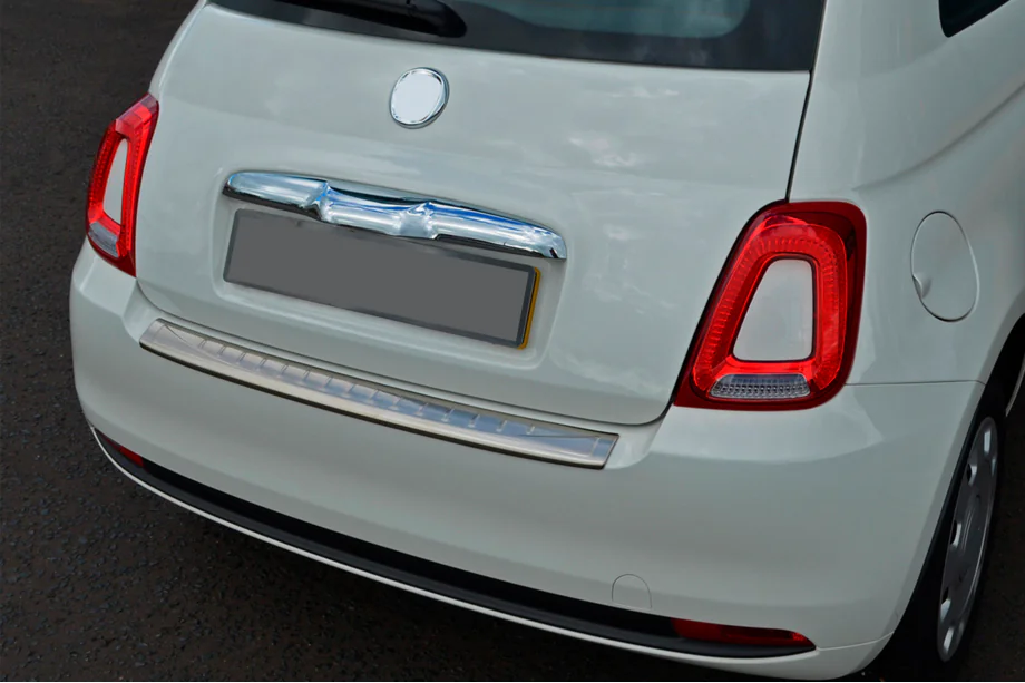 Fiat 500/500L 2013-2022 Protector de parachoques trasero 3D/Cabrio (OmsaLine, acero inoxidable) Image
