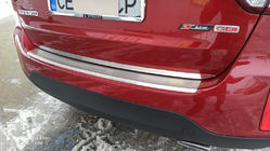 Kia Sorento II XM 2009-2014 Protector de parachoques trasero con borde Nataniko (acero inoxidable) 2013-2015 foto 3