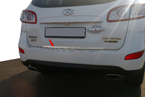 Hyundai Santa Fe 2 2006-2012 Moldura maletero acero inoxidable foto 1