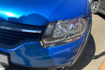 Renault Logan II 2013-2022 Cubiertas de Faros 2013-2018 (2 uds, Acero Inoxidable) foto 2