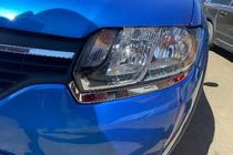 Renault Logan II 2013-2022 Cubiertas de Faros 2013-2018 (2 uds, Acero Inoxidable) foto 3