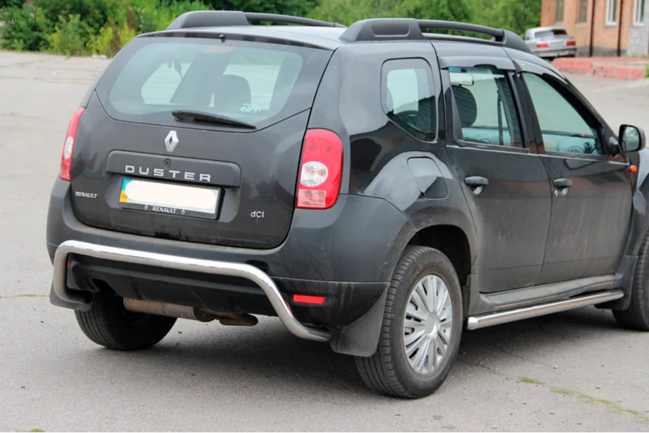 Renault Duster 2008–2017 Barra trasera soporte (acero inoxidable) Image
