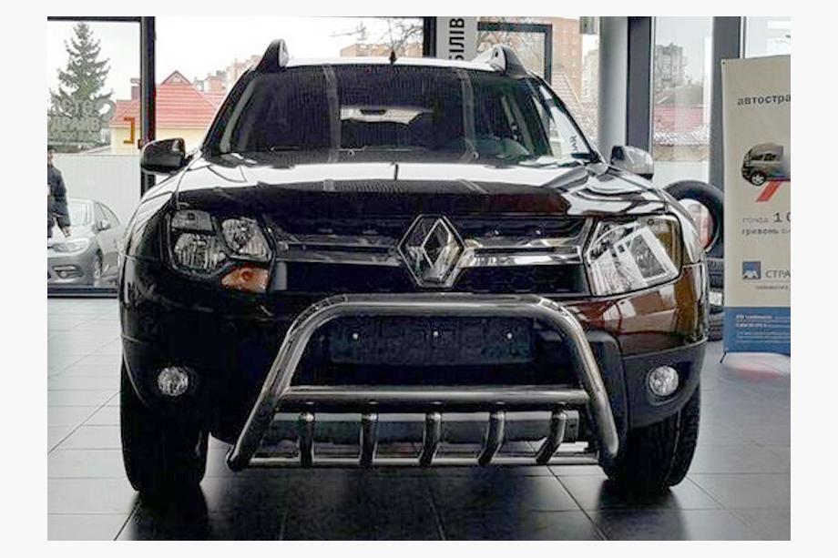Dacia Duster 2008-2018 Defensa delantera sin logotipo WT003 (acero inoxidable) Foto 5