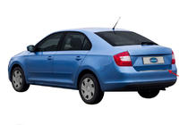 Skoda Rapid 2012-2019 Protector de Parachoques Trasero OmsaLine (Sedan, Acero Inoxidable) foto 2
