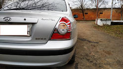 Hyundai Elantra (XD) 2000-2011 Cubiertas Cromadas para Luces Traseras (2 uds, plastico) foto 5