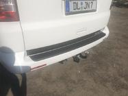 Volkswagen T5 Transporter 2003-2010 Protector de parachoques trasero con borde (plástico ABS) Mate foto 5