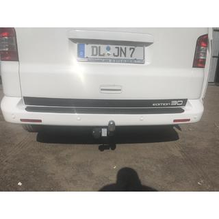 Protector de parachoques trasero con borde (plástico ABS) Volkswagen T5 Caravelle 2004-2010 foto 3