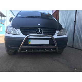 Defensa Delantera 60mm Acero Inoxidable Mercedes Vito W639 2004-2014 foto 2