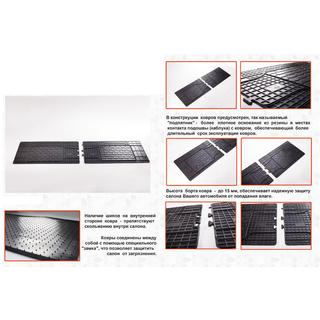 Alfombrillas de goma traseras (2 uds, Stingray Premium) Nissan NV400 2010-2024 foto 2