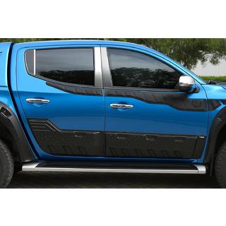 Molduras de Acero Inoxidable para Pilares de Puerta (6 uds) Mitsubishi L200 2006-2015 foto 1