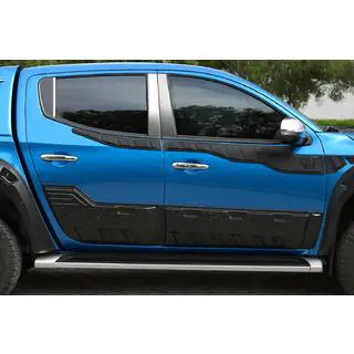 Molduras de Acero Inoxidable para Pilares de Puerta (6 uds) Mitsubishi L200 2006-2015 foto 1