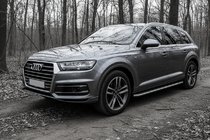 Audi Q7 2015–2026 Estribos Laterales Maydos V2 (2 uds., Aluminio y Acero Inoxidable) foto 1