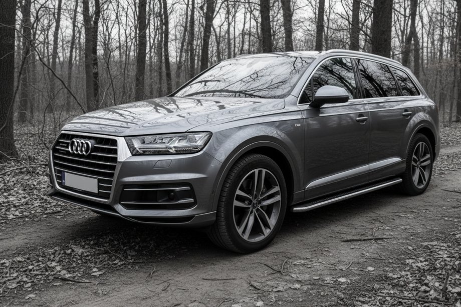 Audi Q7 2015–2026 Estribos Laterales Maydos V2 (2 uds., Aluminio y Acero Inoxidable) Image