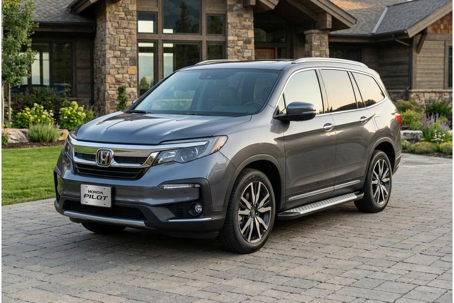Honda Pilot 2015-2022 Estribos laterales Allmond Grey (2 uds., aluminio) Image