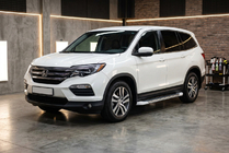 Honda Pilot 2015-2022 Estribos Laterales Allmond White (2 uds., Aluminio) foto 1
