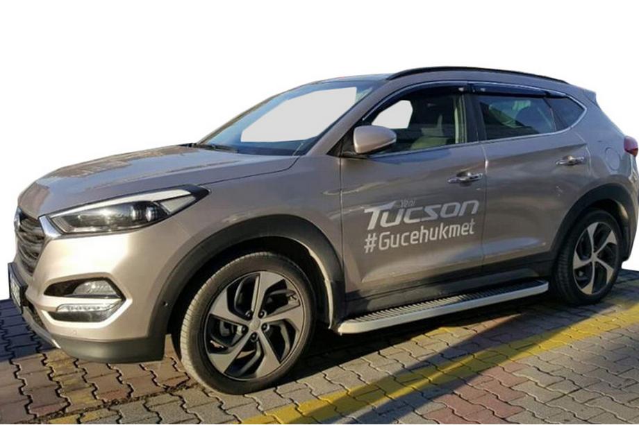 Hyundai Tucson TL 2016-2021 Estribos Laterales Tayga Grey (2 uds., Aluminio) Image