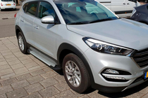 Hyundai Tucson TL 2016-2021 Estribos laterales Allmond Grey (2 uds., aluminio) foto 1