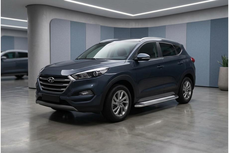 Hyundai Tucson TL 2016-2021 Estribos Laterales Maydos V2 (2 uds., Aluminio y Acero Inoxidable) Image