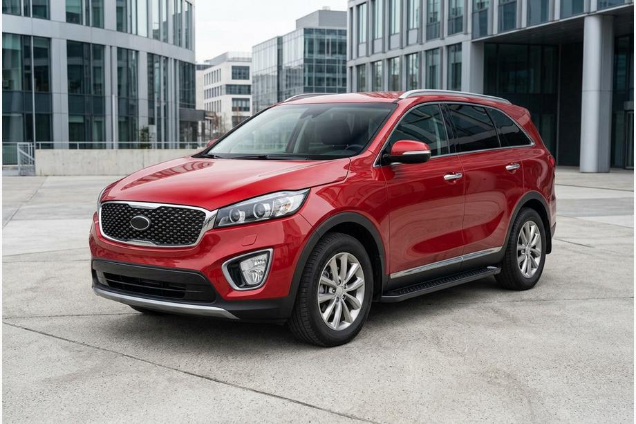 Kia Sorento III UM 2014-2020 Estribos Laterales Allmond Black (2 uds., Aluminio) Image