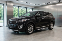 Kia Sorento III UM 2014-2020 Estribos Laterales Sunrise (2 uds., Aluminio) foto 1