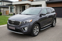 Kia Sorento III UM 2014-2020 Estribos Laterales Tayga Grey (2 uds., Aluminio) foto 1