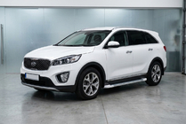 Kia Sorento III UM 2014-2020 Estribos Laterales Allmond White (2 uds., Aluminio) foto 1