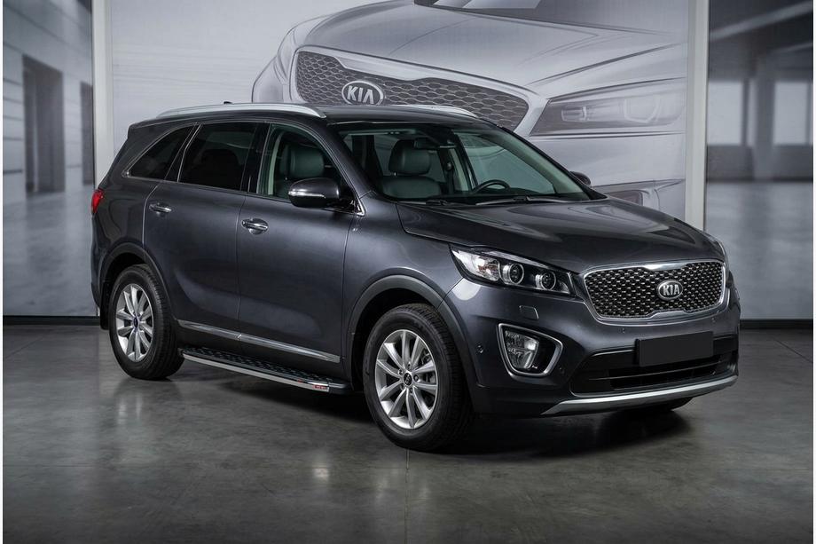 Kia Sorento III UM 2014-2020 Estribos Laterales BlackLine (2 uds., Aluminio) Image