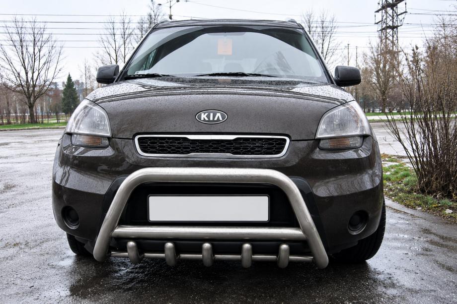 Kia Soul II 2013-2018 Defensa Delantera (Acero Inoxidable) Image