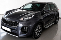 Kia Sportage 2015-2021 Estribos laterales Allmond Grey (2 uds., aluminio) foto 1