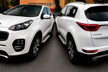 Kia Sportage 2015-2021 Estribos laterales Allmond Grey (2 uds., aluminio) foto 4