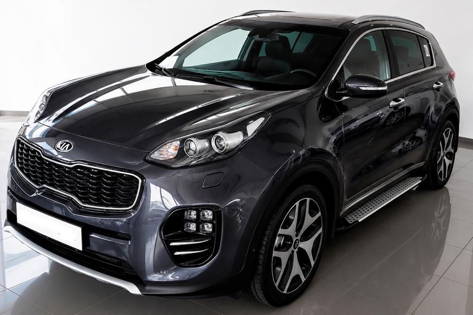 Kia Sportage 2015-2021 Estribos laterales Allmond Grey (2 uds., aluminio) Image