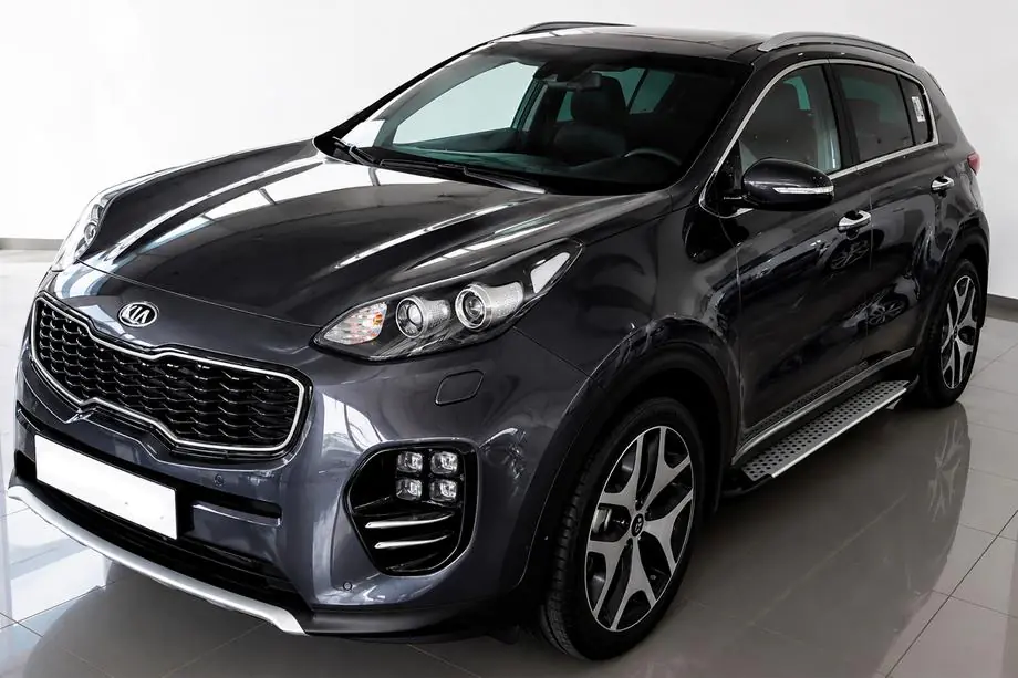 Kia Sportage 2015-2021 Estribos laterales Allmond Grey (2 uds., aluminio) Image