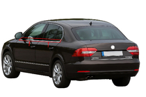 Skoda Superb 2009-2015 Molduras de ventanas acero inoxidable (4 uds) foto 1