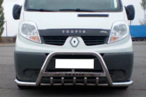 Renault Trafic 2001–2015 Defensa delantera con barras laterales Exclusive (acero inoxidable) foto 1
