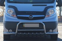 Renault Trafic 2001–2015 Defensa delantera con barras laterales Exclusive (acero inoxidable) foto 2