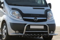 Renault Trafic 2001–2015 Defensa delantera con barras laterales Exclusive (acero inoxidable) foto 3