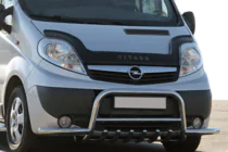 Renault Trafic 2001–2015 Defensa delantera con barras laterales Exclusive (acero inoxidable) foto 3