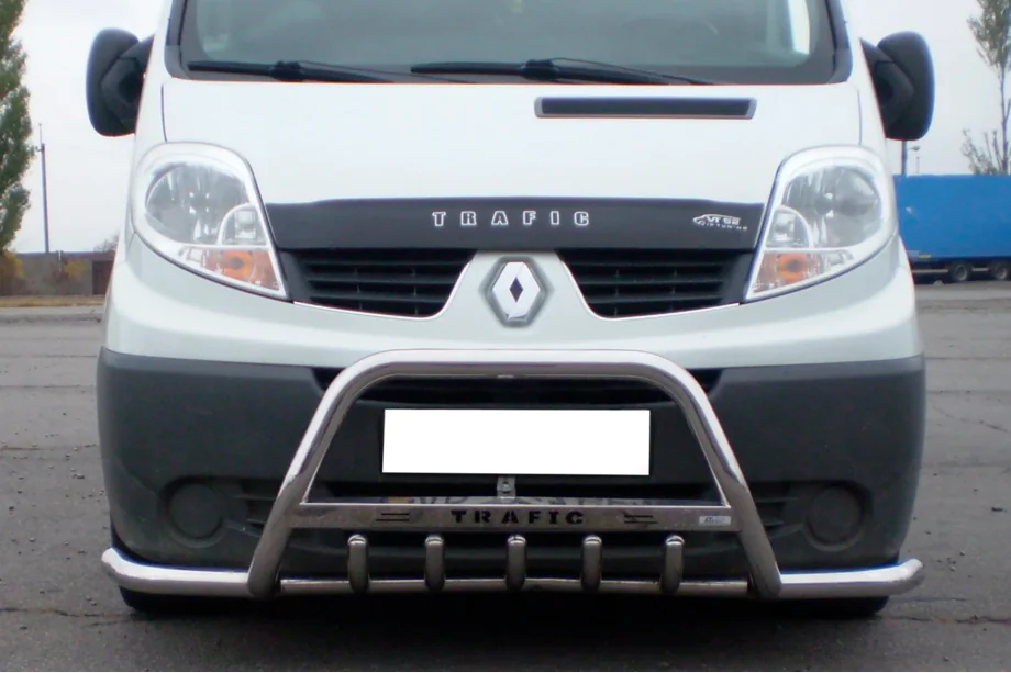 Renault Trafic 2001–2015 Defensa delantera con barras laterales Exclusive (acero inoxidable) Image