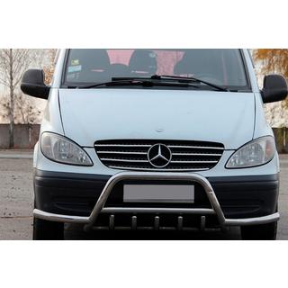 Defensa Delantera WT003 con Barras (Acero Inoxidable) Mercedes Vito W639 2004-2014 foto 1