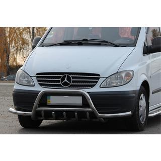Defensa Delantera WT003 con Barras (Acero Inoxidable) Mercedes Vito W639 2004-2014 foto 3