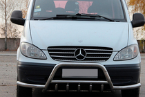 Mercedes Viano 2004-2014 Defensa Delantera WT003-Plus con Barras Laterales (Acero Inoxidable) foto 1