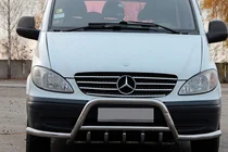 Mercedes Viano 2004-2014 Defensa Delantera WT003-Plus con Barras Laterales (Acero Inoxidable) foto 1