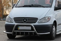 Mercedes Viano 2004-2014 Defensa Delantera WT003-Plus con Barras Laterales (Acero Inoxidable) foto 3