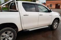 Toyota Hilux 2015- Estribos laterales Allmond Grey (2 uds., aluminio) foto 7