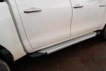 Toyota Hilux 2015- Estribos laterales Allmond Grey (2 uds., aluminio) foto 8