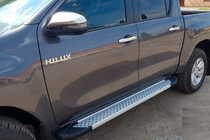 Toyota Hilux 2015- Estribos laterales Allmond Grey (2 uds., aluminio) foto 9