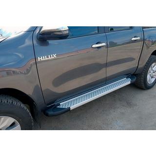 Estribos laterales Allmond Grey (2 uds., aluminio) Toyota Hilux 2015- foto 1