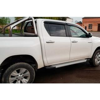 Estribos laterales Allmond Grey (2 uds., aluminio) Toyota Hilux 2015- foto 2