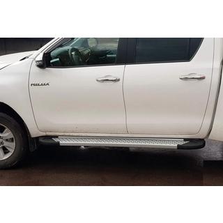 Estribos laterales Allmond Grey (2 uds., aluminio) Toyota Hilux 2015- foto 4